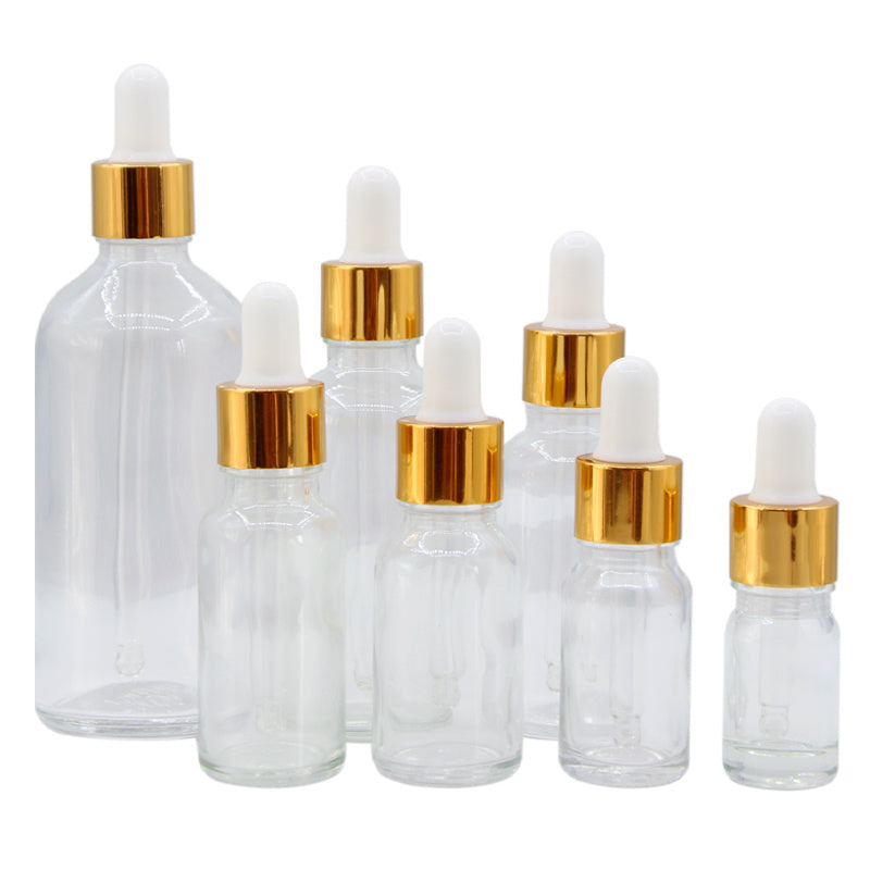 Transparent glass bottle dropper essential oil bottle