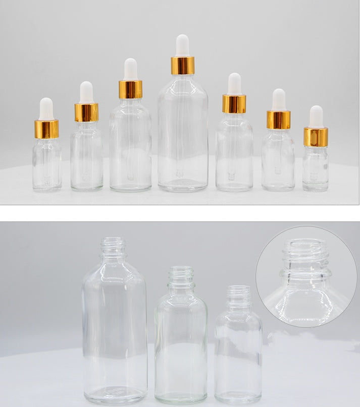 Transparent glass bottle dropper essential oil bottle