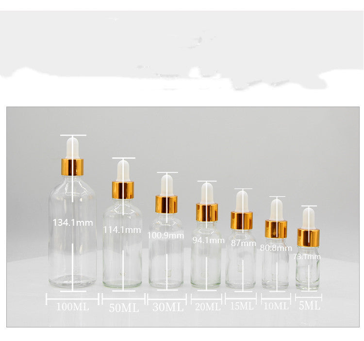 Transparent glass bottle dropper essential oil bottle