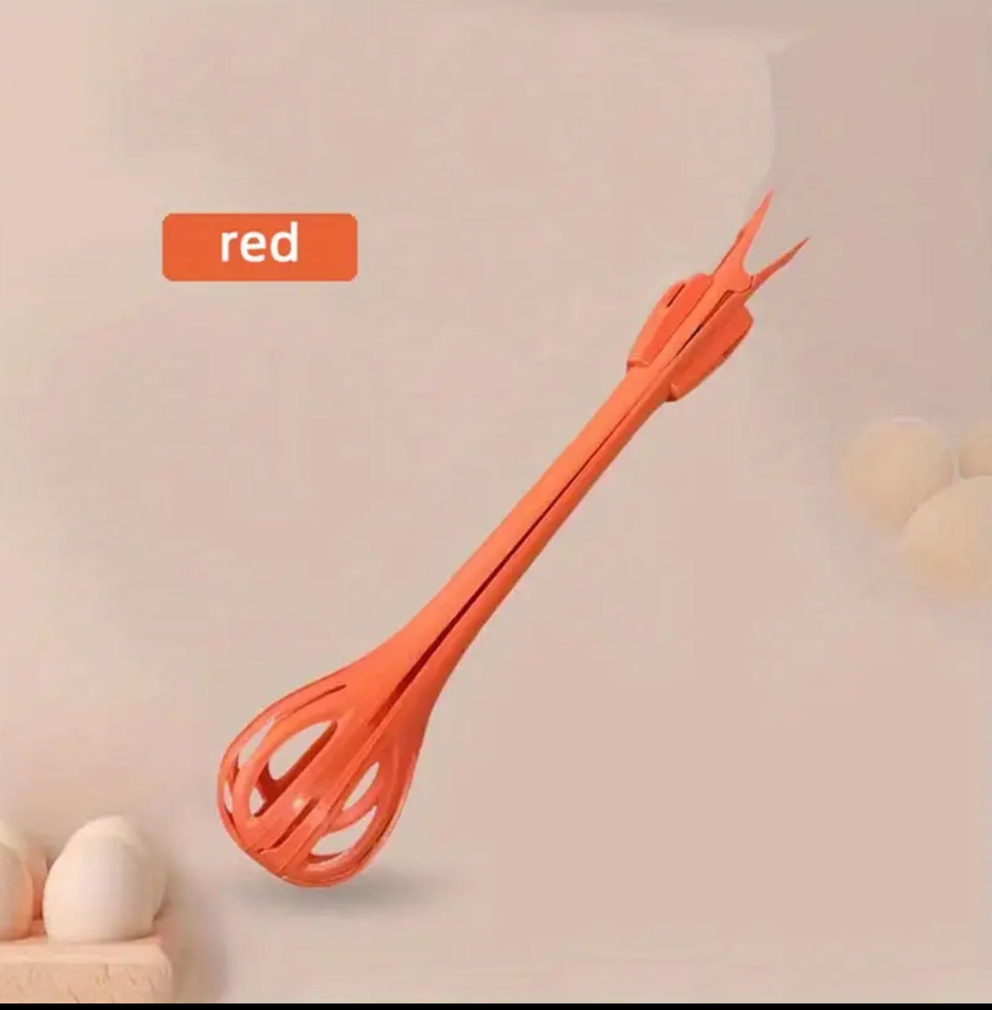 Kitchen Tongs Nylon Egg Whisk, Beater Whisker Food Tongs Salad Mixer for Cooking, Mixing, Barbecue