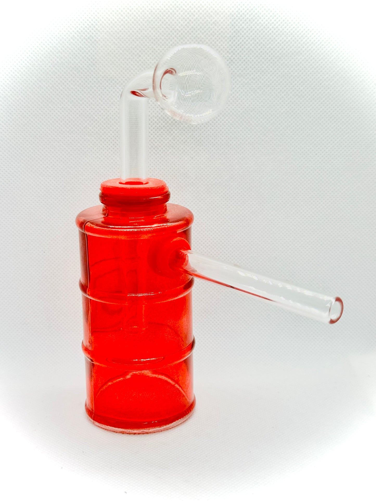 High quality Barrel Shape Thick Glass Oil Burner Available in 4 Colors