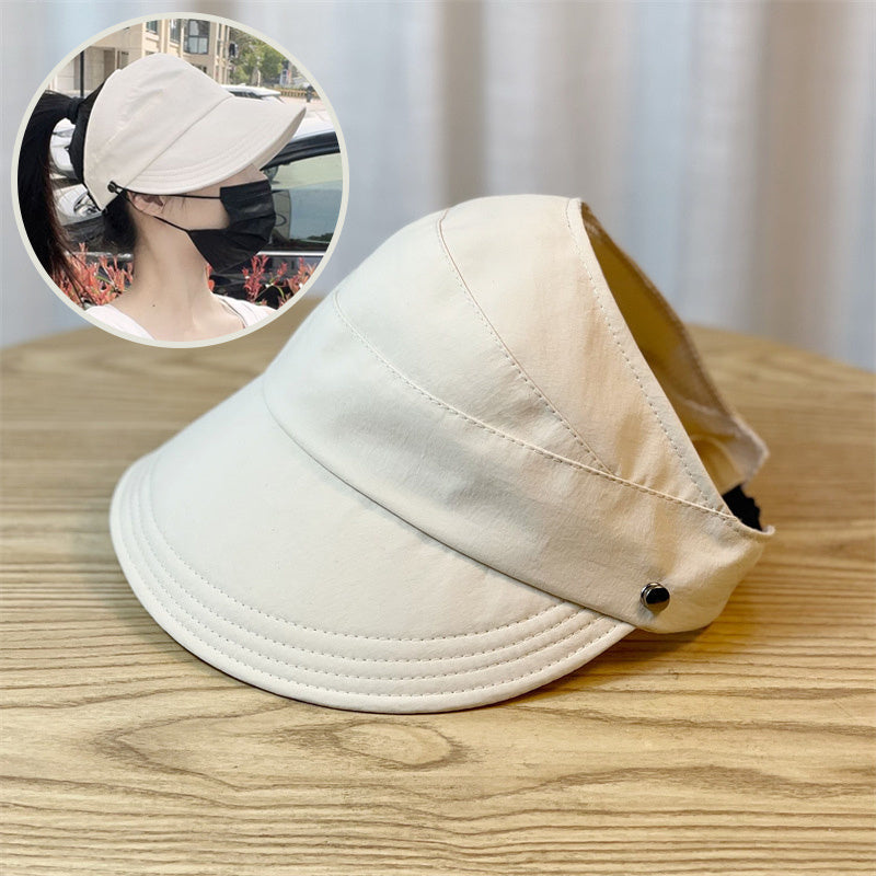 Women's Empty-top Peaked Cap Summer Sun Protection Visor Quick Drying Hat