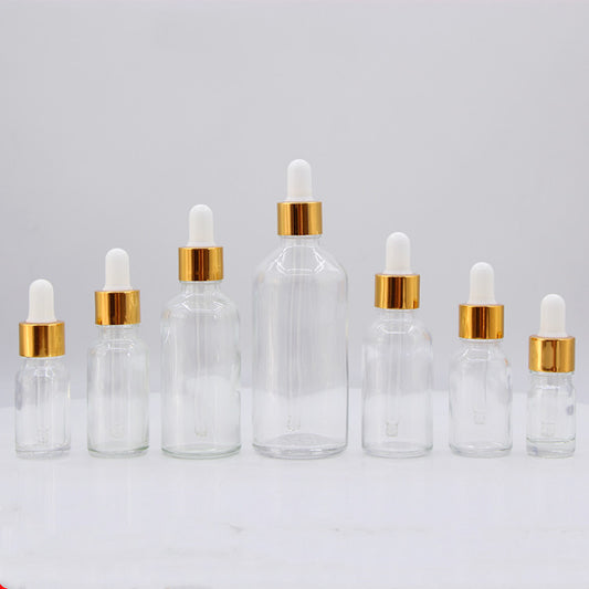 Transparent glass bottle dropper essential oil bottle