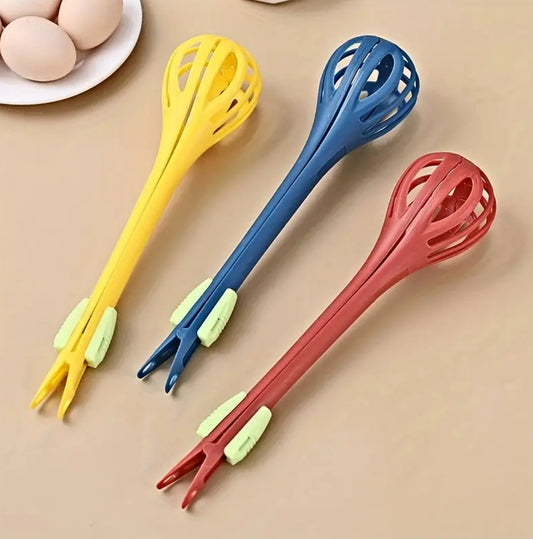 Kitchen Tongs Nylon Egg Whisk, Beater Whisker Food Tongs Salad Mixer for Cooking, Mixing, Barbecue