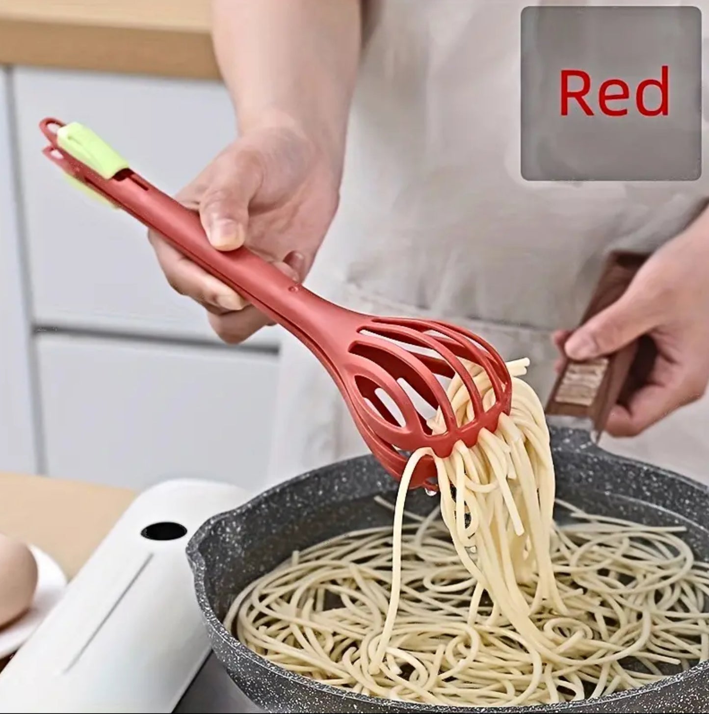 Kitchen Tongs Nylon Egg Whisk, Beater Whisker Food Tongs Salad Mixer for Cooking, Mixing, Barbecue