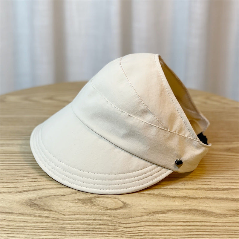 Women's Empty-top Peaked Cap Summer Sun Protection Visor Quick Drying Hat